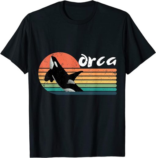 Orca killer whale ocean lovers retro wildlife sea pandas T-Shirt