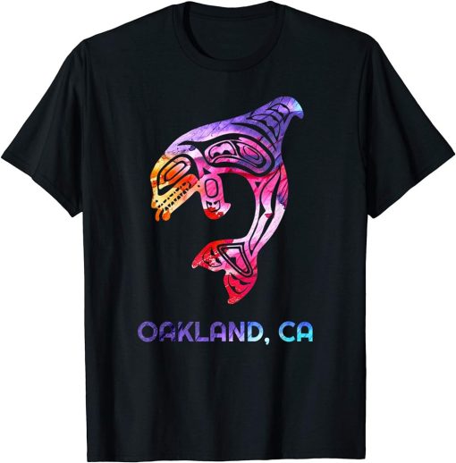 Oakland California Orca Killer Whale Native American T-Shirt