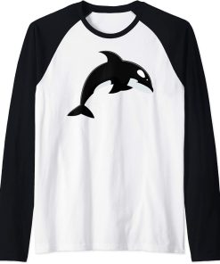 Orca Gifts Killer Whale Raglan Baseball Tee